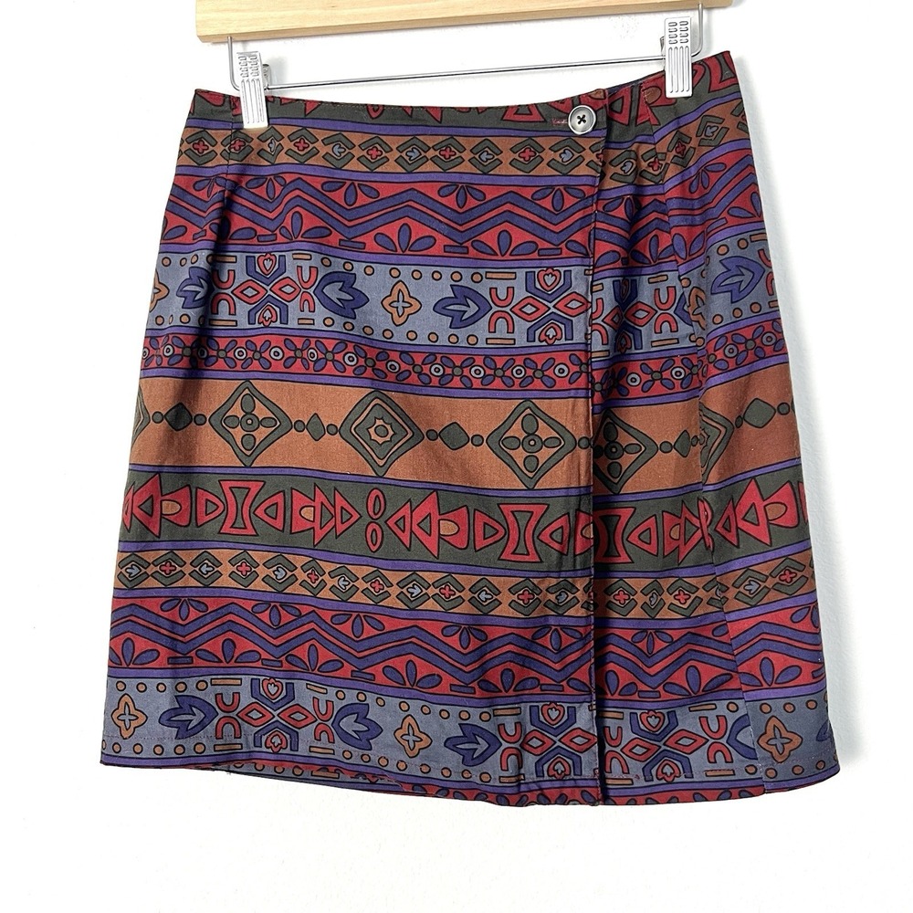 Fox And Hound Vintage Mini Wrap Skirt‎ Womens 8 Heritage Rustic Boho Chic Indie